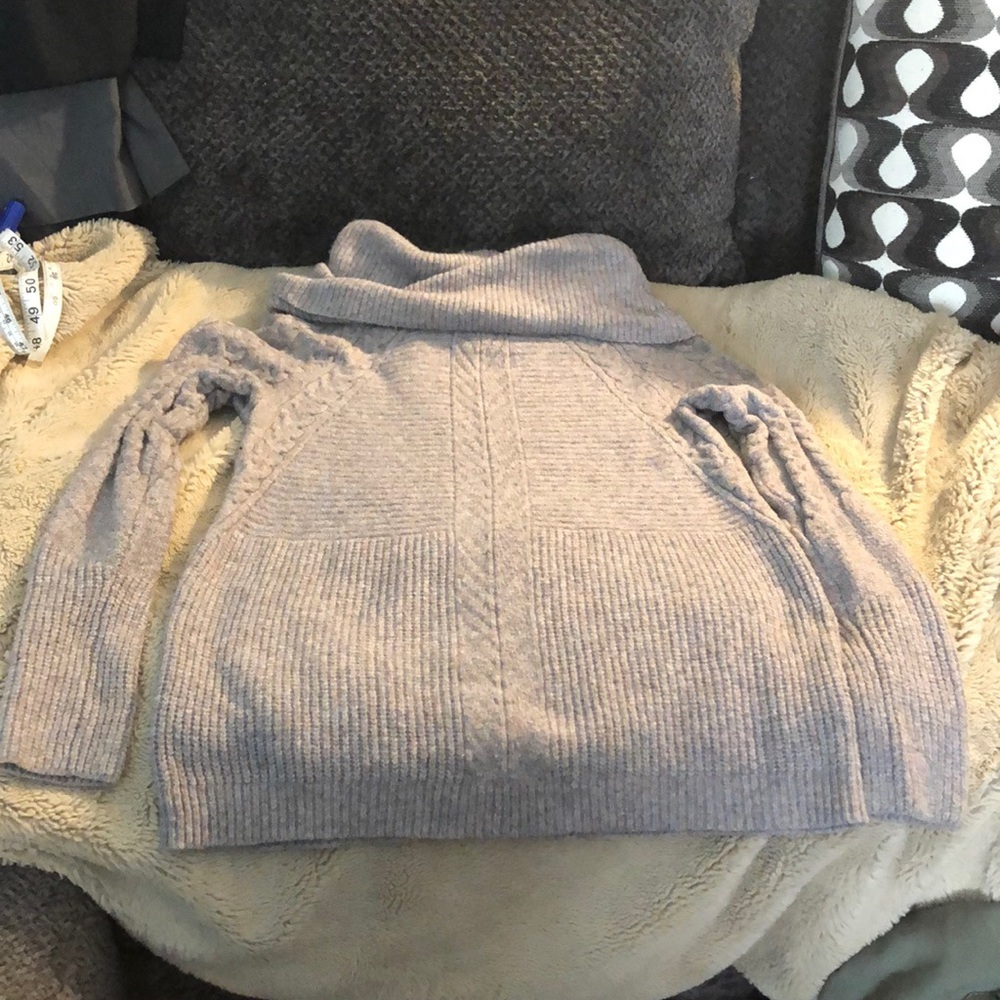 Liz Claiborne Cowl Neck Gray Sweater, size small